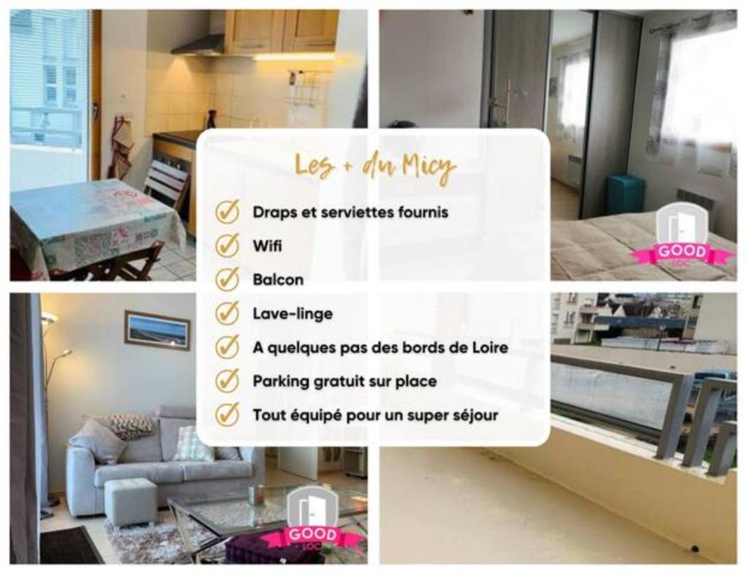 Ferienwohnung Le Micy - Joli T2 + Parking Orléans Exterior foto